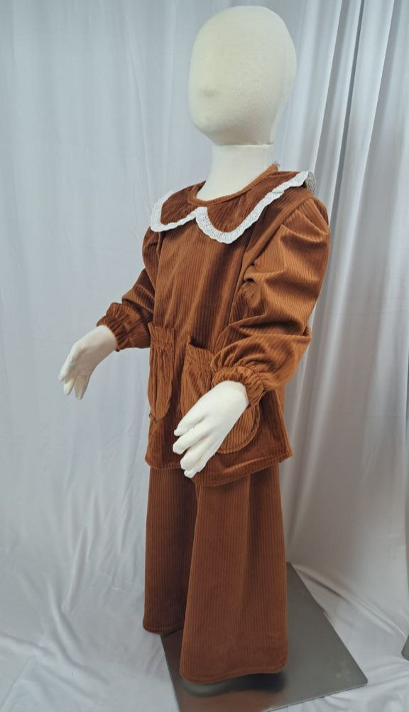 Mädchen Tunika Sets Beige und Orange