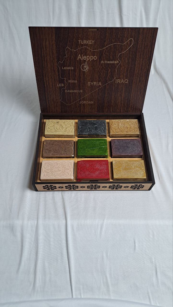 Aleppo Seifen Holz Box Set