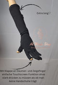 Blickdichte unverzierte Handschuhe mit Klappe oder ohne Klappe