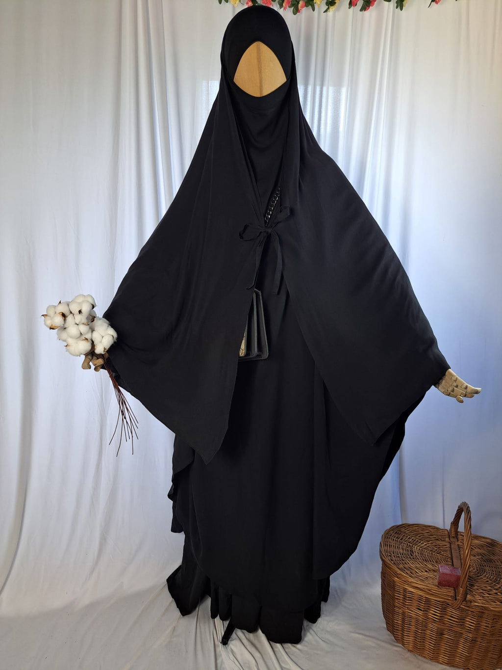 XXL Saliha Soft Tencel Khimar (mit Umhang)