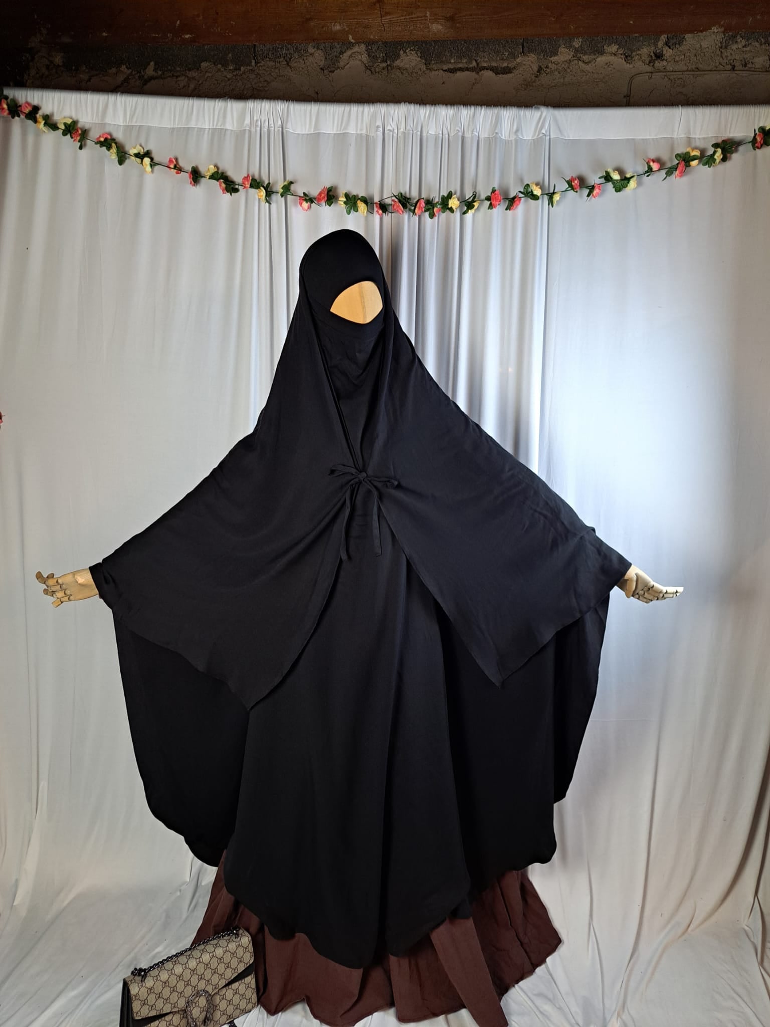 XXL Saliha Soft Tencel Khimar (mit Umhang)