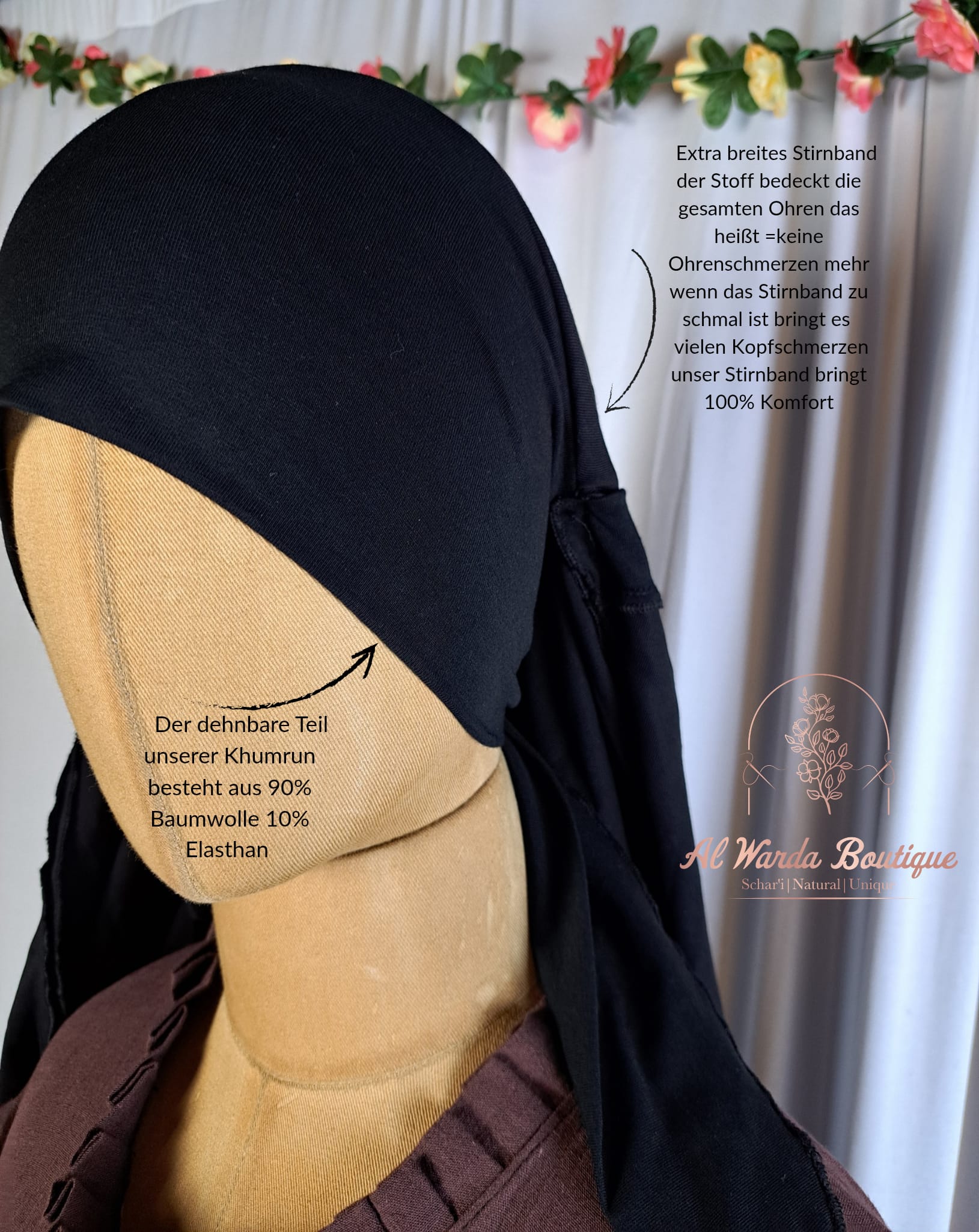 XXL Saliha Soft Tencel Khimar (mit Umhang)