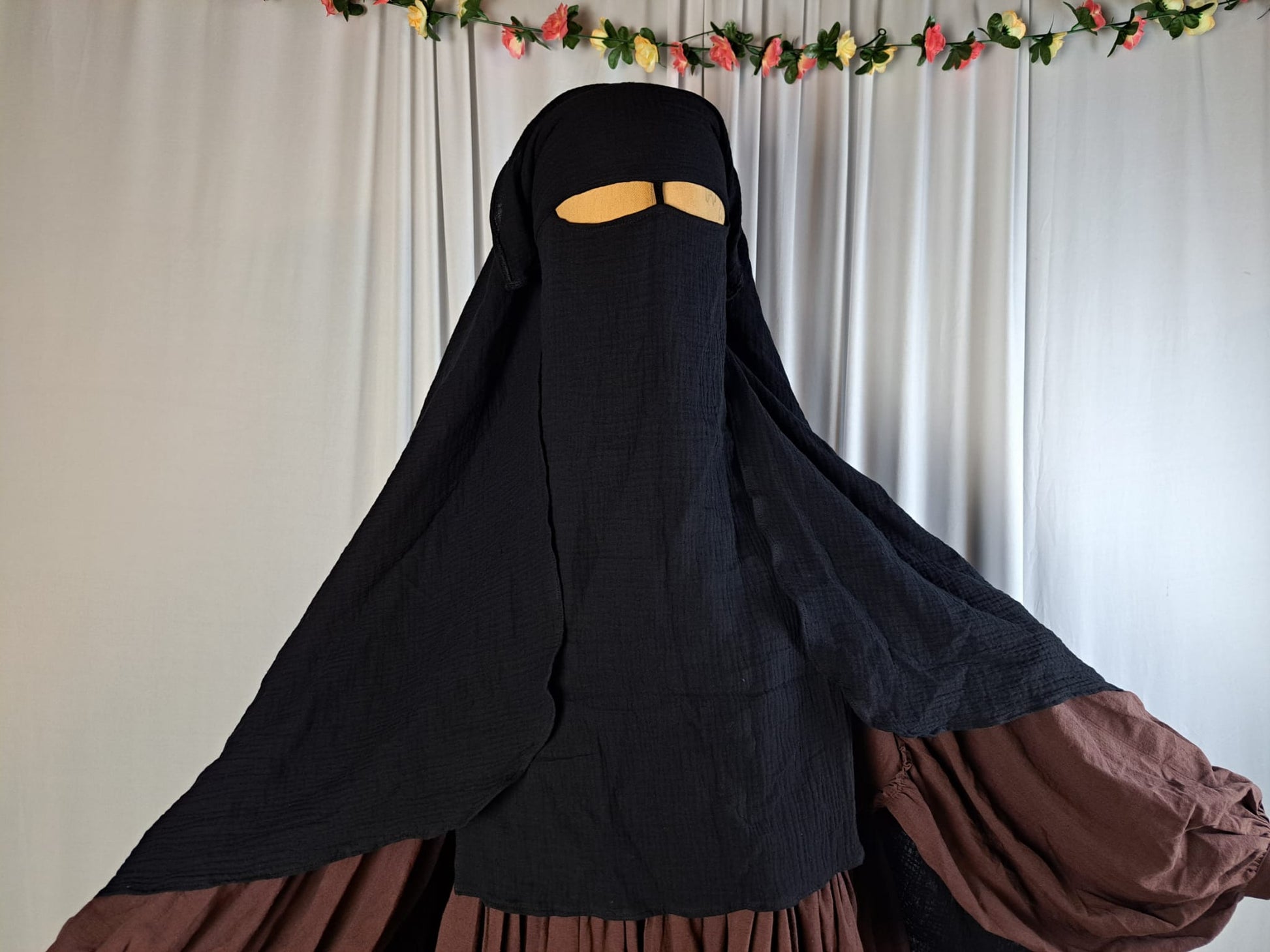 XL Maymuna Musselin Baumwoll Niqab