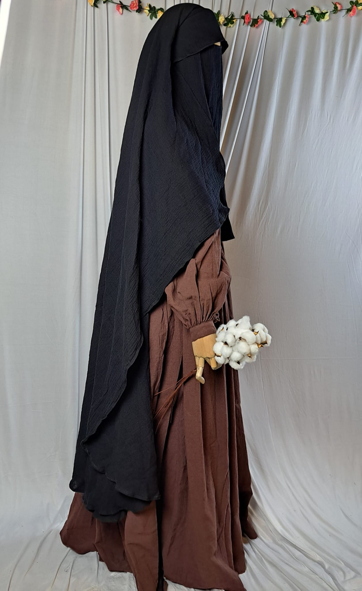 XL Maymuna Musselin Baumwoll Niqab