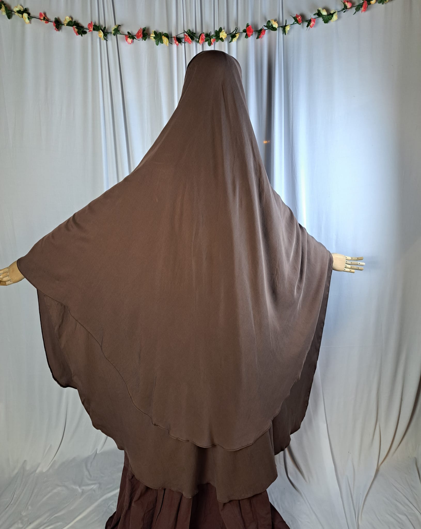 XXL Saliha Soft Tencel Khimar (mit Umhang)