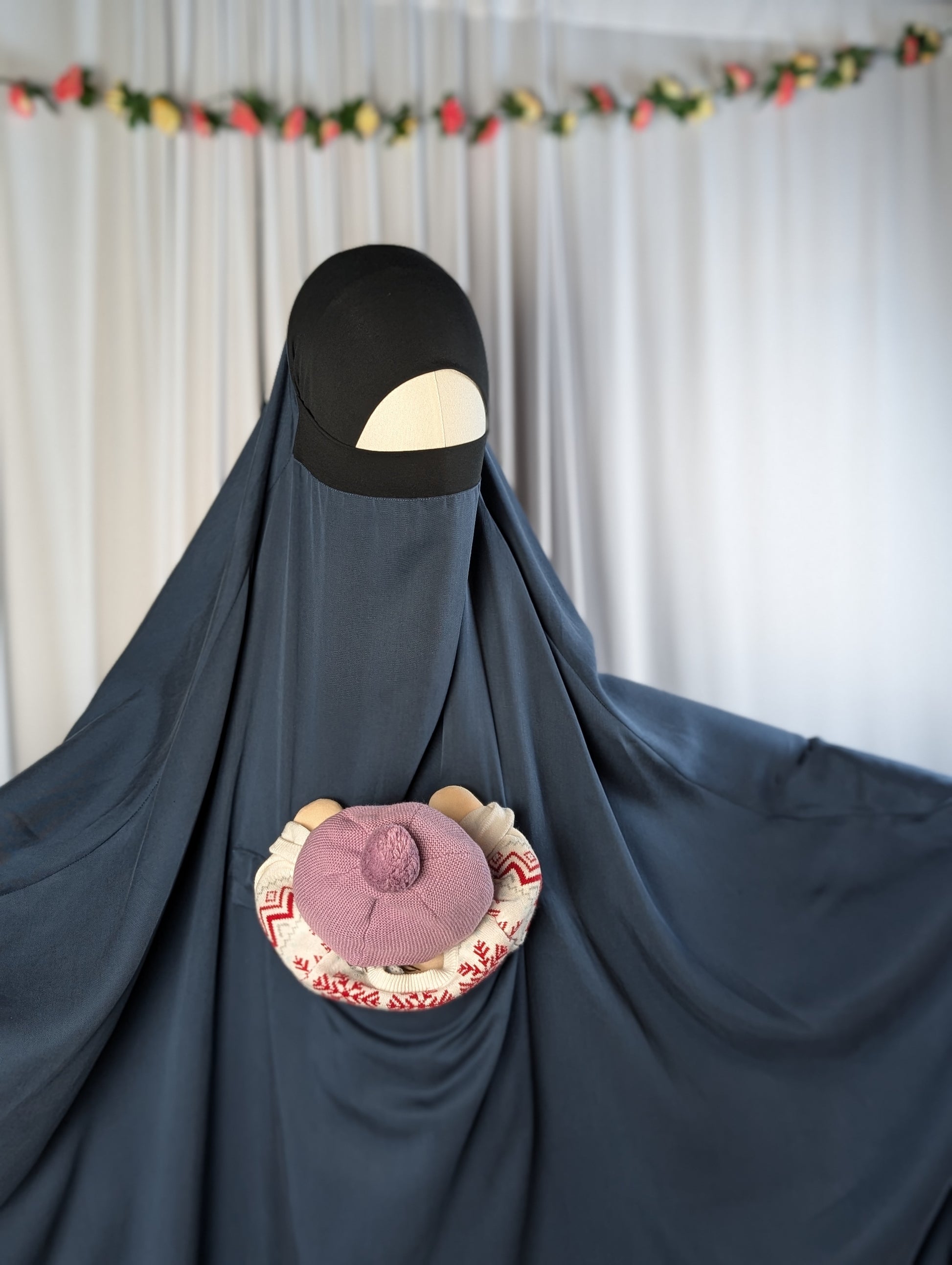 Ummi Tencel Jilbab Set mit breitem und langem Umhang 🍼