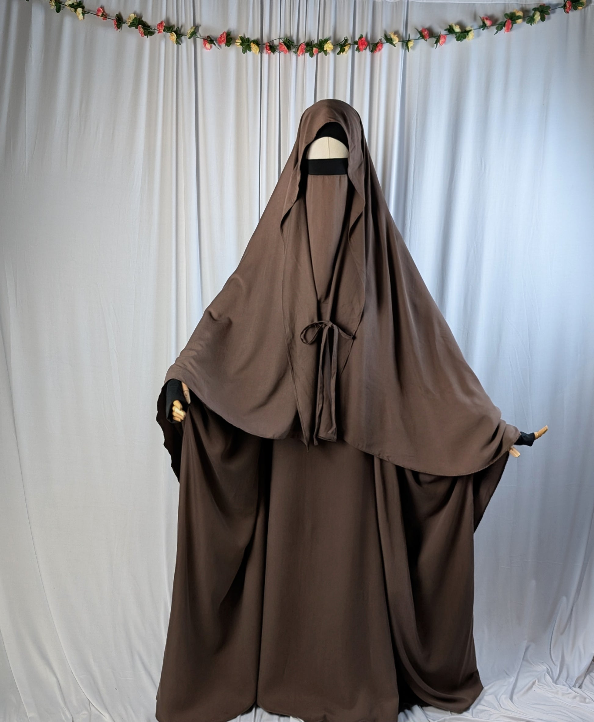 Ummi Tencel Jilbab Set mit breitem und langem Umhang 🍼