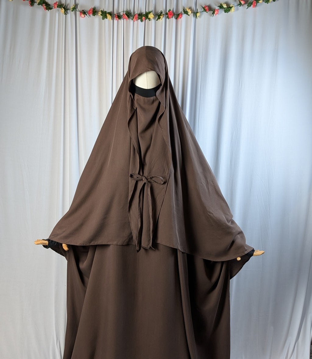 Ummi Tencel Jilbab Set mit breitem und langem Umhang 🍼