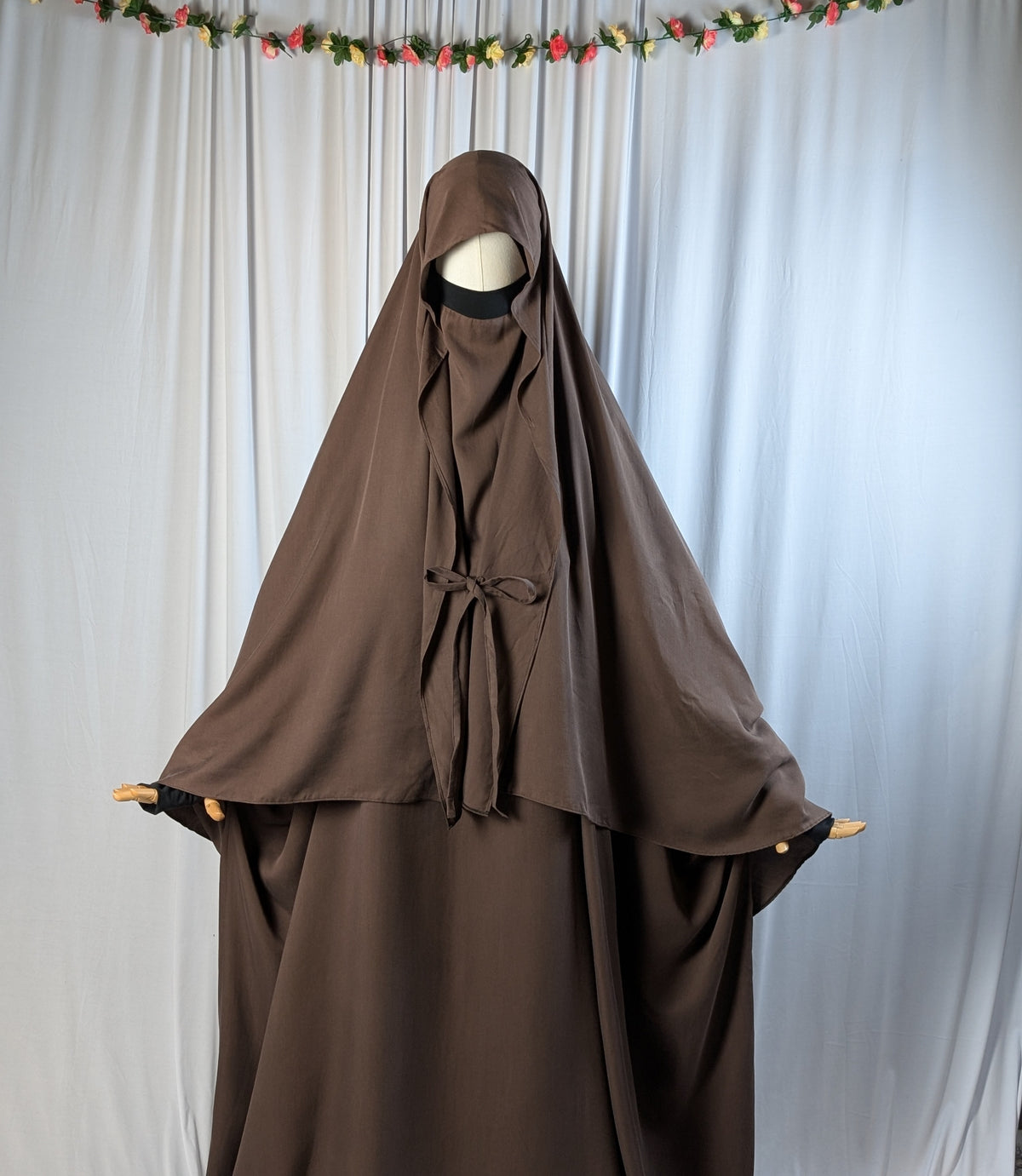 Ummi Tencel Jilbab Set mit breitem und langem Umhang 🍼